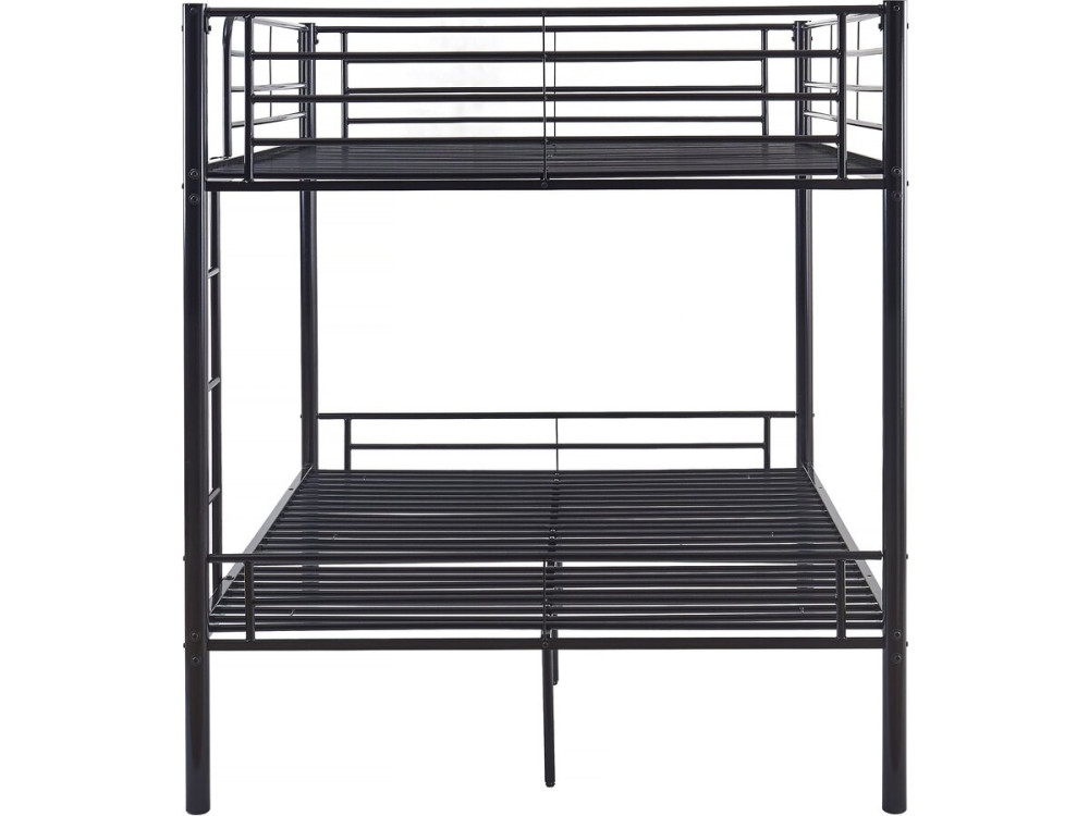Łóżko piętrowe Adam Double - w zestawie stelaż - 140 x 190 cm - czarne