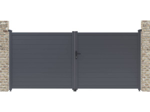 Brama aluminiowa "Marc" - 349.5 x 155.9 cm - Szara