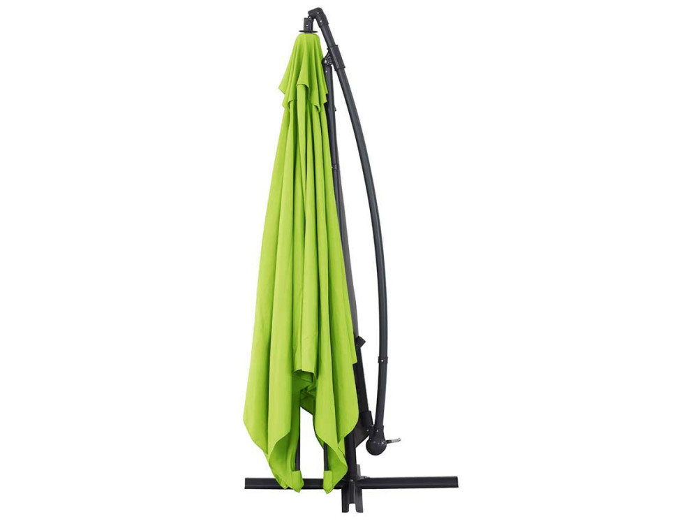 Parasol ogrodowy "Ilios 3" z boczną nogą - Aluminium - Kwadratowy - 3 x3 m - Zielony