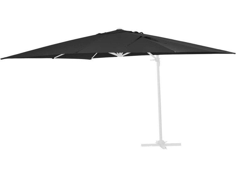 Poszycie na parasol ogrodowy "Sun 3" z boczną nogą - 3 x 3 m - Czarne