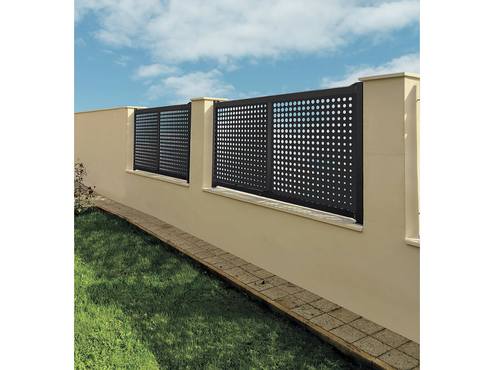 Panel dekoracyjny - "Księżyc" - Zestaw 5 - 1,00 x 1,00 m - Szary