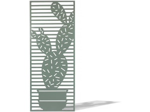 Panel dekoracyjny - "Kaktus" - Zestaw 4 sztuk - 0,60 x 1,50 m - Zielony