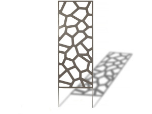 Panel dekoracyjny - "Stone" - Zestaw 4 - 0,60 x 1,50 m - Taupe