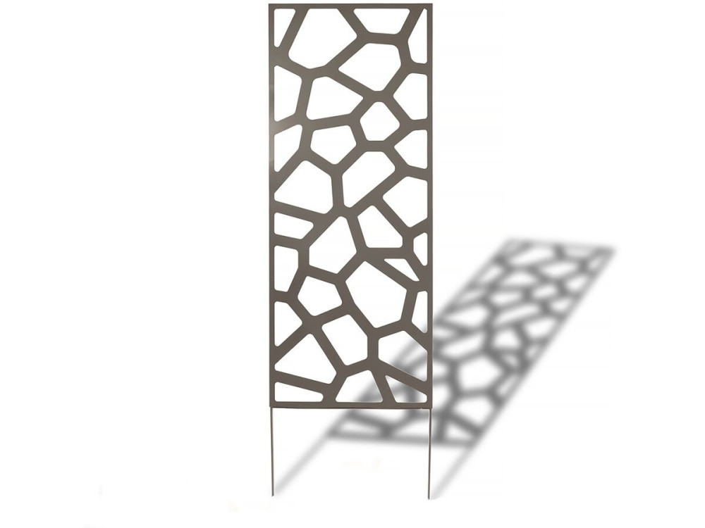 Panel dekoracyjny - "Stone" - Zestaw 4 - 0,60 x 1,50 m - Taupe