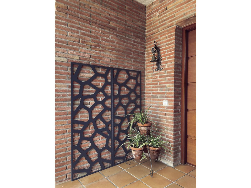 Panel dekoracyjny - "Stone" - Zestaw 4 - 0,60 x 1,50 m - Taupe