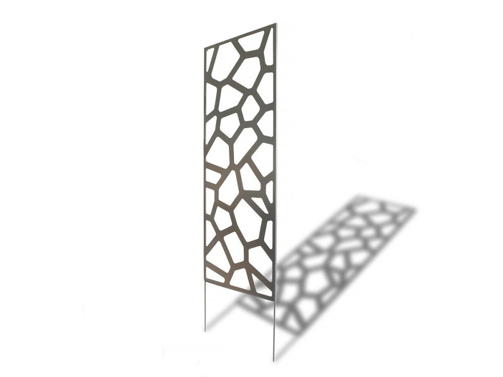 Panel dekoracyjny - "Stone" - Zestaw 4 - 0,60 x 1,50 m - Taupe