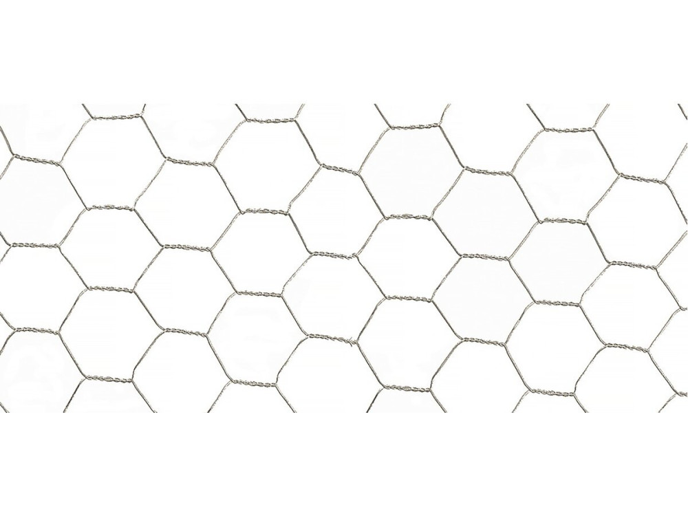 Siatka druciana - "Galvanex" - 1,00 x 25 m - Szara