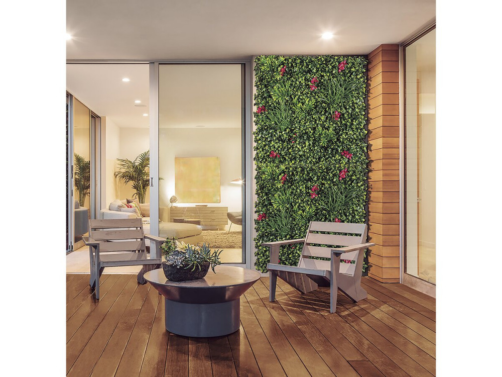 Panel trawiasty - "Vertical Villa" - Zestaw 4 - 1,00 x 1,00 m - Zielony