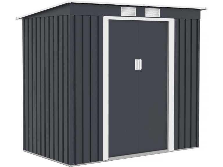 Metalowa szopa ogrodowa jednospadowa "Austin" 2,43 m2 - Szara