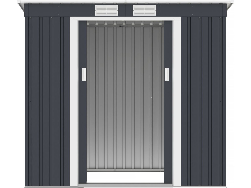 Metalowa szopa ogrodowa jednospadowa "Austin" 2,43 m2 - Szara