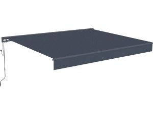Aluminiowa markiza zwijana z napędem 4 x 3 m "Ombra 4" - antracytowo-szara