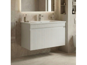 Szafka pod umywalkę „Tivoli 85” – 85 x 45 x 57 cm – matowa biel 2