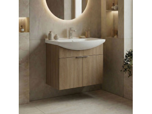 Szafka pod umywalkę „Purus 65” – 65 x 50 x 58 cm – dąb Sonomo 2
