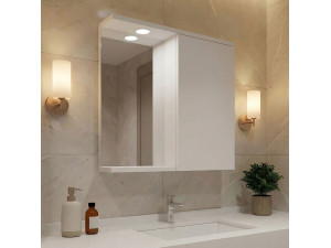 Szafka łazienkowa z lustrem „Purus 80” – 75 x 18 x 68 cm – biała 2