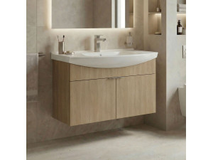 Szafka pod umywalkę „Purus 80” – 80 x 50 x 58 cm – dąb Sonomo 2