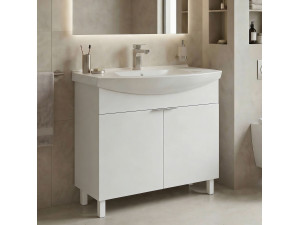 Szafka pod umywalkę „Purus 80” – 80 x 50 x 83 cm – biała 2