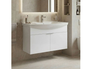 Szafka pod umywalkę „Purus 80” – 80 x 50 x 58 cm – biała 2