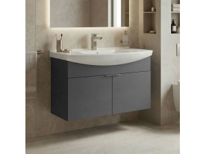Szafka pod umywalkę „Purus 80” – 80 x 50 x 58 cm – matowy antracyt 2