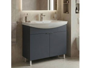Szafka pod umywalkę „Purus 80” – 80 x 50 x 83 cm – matowy antracyt 2