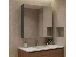 Szafka łazienkowa z lustrem „Purus Desna 60” – 60 x 16 x 66 cm – matowy antracyt 2