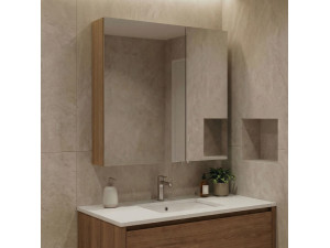 Szafka łazienkowa z lustrem „Purus Desna 60” – 60 x 16 x 66 cm – dąb Sonomo 2