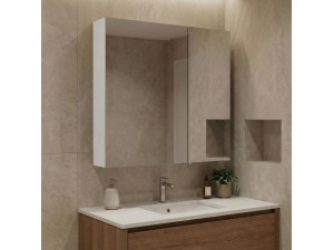 Szafka łazienkowa z lustrem „Purus Desna 60” – 60 x 16 x 66 cm – biała 2