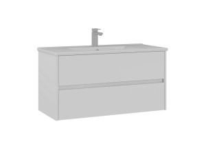 Szafka pod umywalkę „Side 100 v3” – 100 x 45 x 52 cm – matowa biel
