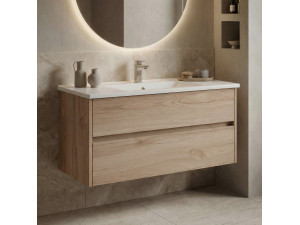 Szafka pod umywalkę „Side 100 v3” – 100 x 45 x 52 cm – dąb 2