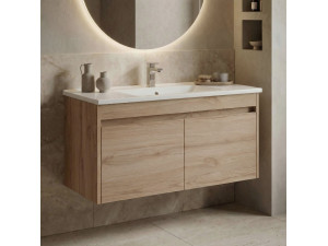 Szafka pod umywalkę „Side 100 v3” – 100 x 45 x 52 cm – dąb 2