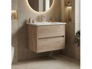 Szafka pod umywalkę „Side 65 v2” – 65 x 45 x 52 cm – dąb 2