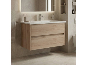 Szafka pod umywalkę „Side 85 v2” – 85 x 45 x 52 cm – dąb 2