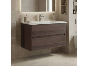 Szafka pod umywalkę „Side 85 v2” – 85 x 45 x 52 cm – ciemny orzech 2