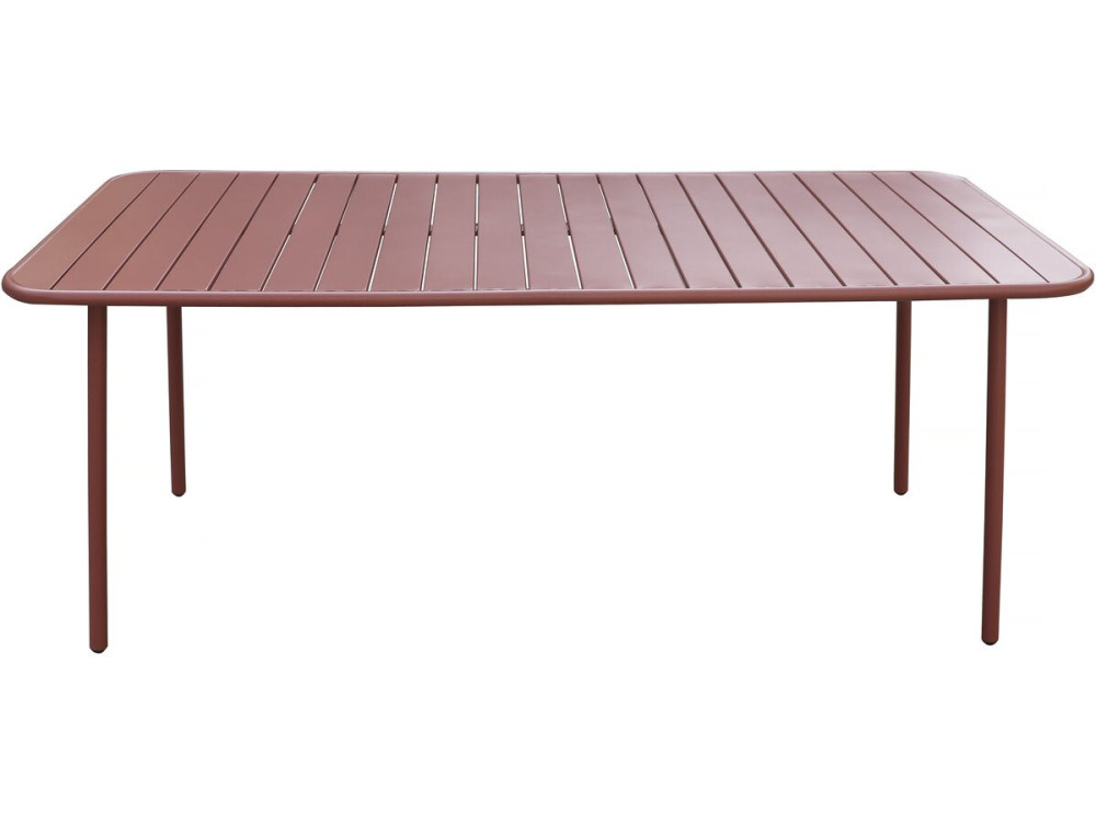 Stół ogrodowy metalowy Bilbao - 180 x 90 x 71 cm - Terakota