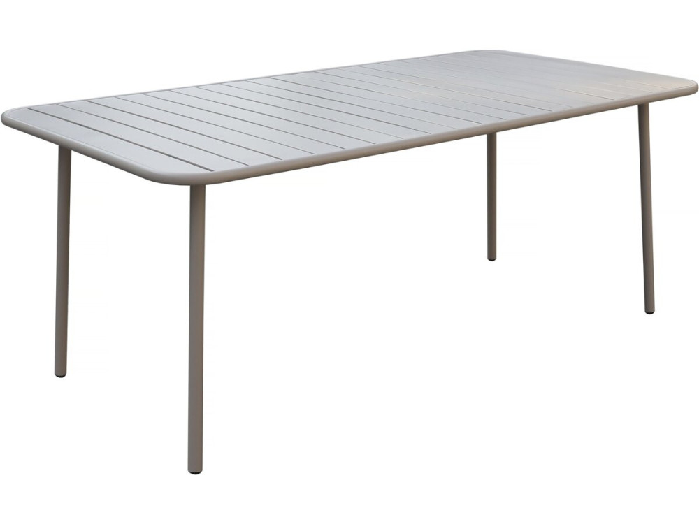 Stół ogrodowy metalowy "Bilbao" - 180 x 90 x 71 cm - Taupe