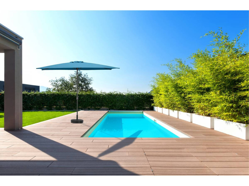 Parasol ogrodowy Sol 2" - Prostokąt - 2 x 3 m - Niebieski + Statecznik w zestawie