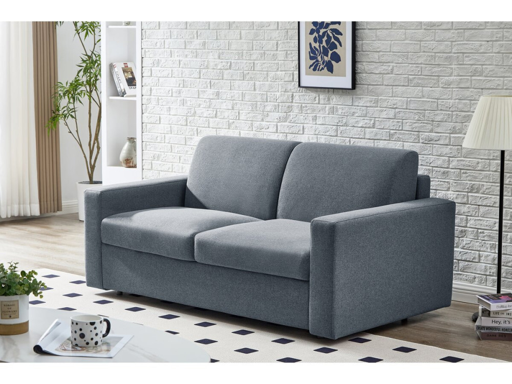 Sofa rozkładana "Diana" express, materiałowa - łóżko 120 cm - 2 miejsca - szara