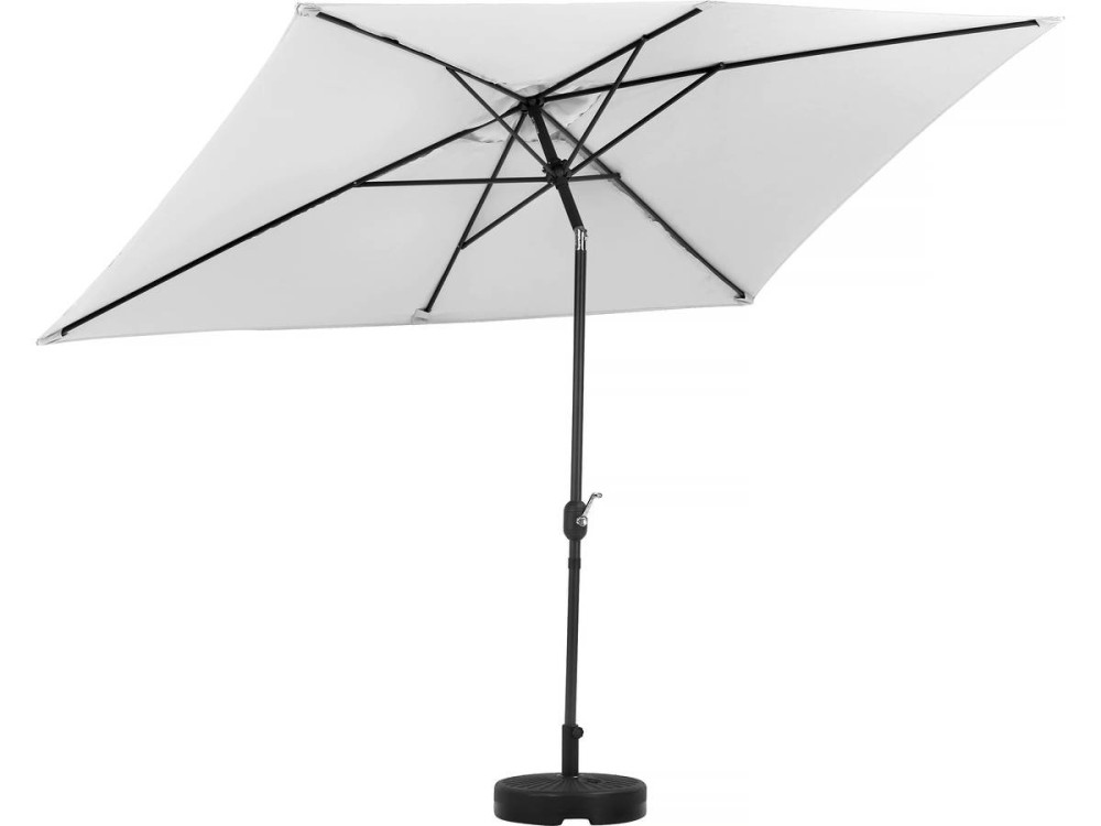 Parasol ogrodowy Sol 2" - Prostokąt - 2 x 3 m - Szary + Balast w zestawie