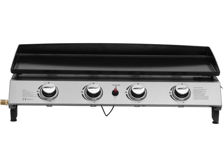 Plancha gazowa 4 palniki "Jolly" - 10 Kw - Szara