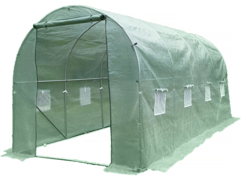 Tunel ogrodowy "Lys" 4,5 x 2 m - szklarnia - 9 m² - 130 g - zielony