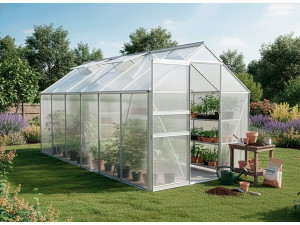 Podstawa ze stali ocynkowanej do szklarni "Basilic" - 7,03 m² - Szara 2