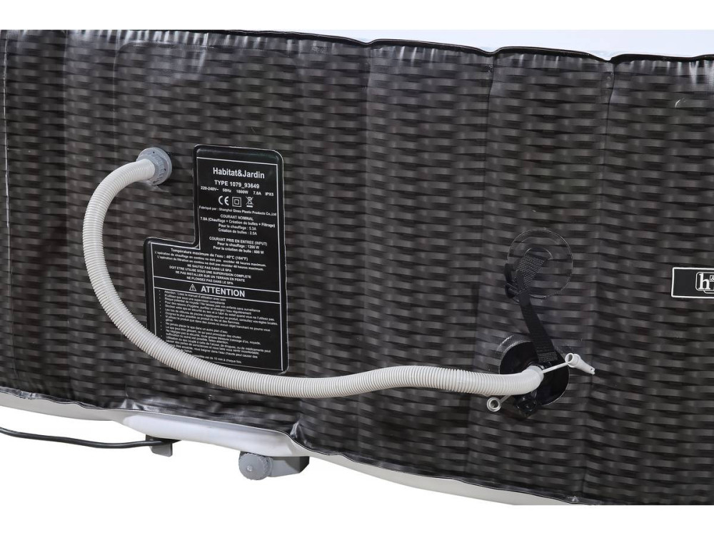 Nadmuchiwane SPA Nice z PVC - 6 miejsc  - Brązowy/kremowy