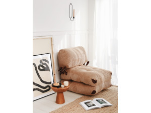 Fotel-łóżko z tkaniny "Fold" - 80 x 60 x 70 cm - Brązowy 2