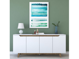 Drewniany kredens "Gondol" - 180 x 45 x 79 cm - Biały 2