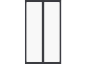 Aluminiowa osłona szklana do pracowni „Panorama” – 60 x 105 cm – czarna