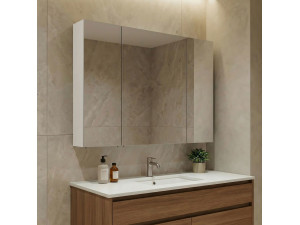 Szafka łazienkowa z lustrem „Nuvola 100 v2” – 97 x 16 x 66 cm – biała 2