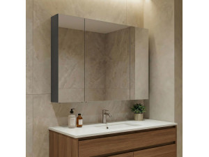 Szafka łazienkowa z lustrem „Nuvola 100 v2” – 97 x 16 x 66 cm – antracyt 2