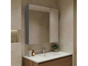 Szafka łazienkowa z lustrem „Nuvola 60 v2” – 66 x 16 x 60 cm – szara 2