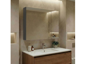 Szafka łazienkowa z lustrem „Nuvola 80 v2” – 75 x 16 x 66 cm – antracyt 2