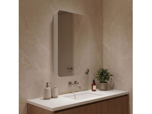 Szafka łazienkowa z lustrem „Orbit 50” – 50 x 16 x 71 cm – biała 2