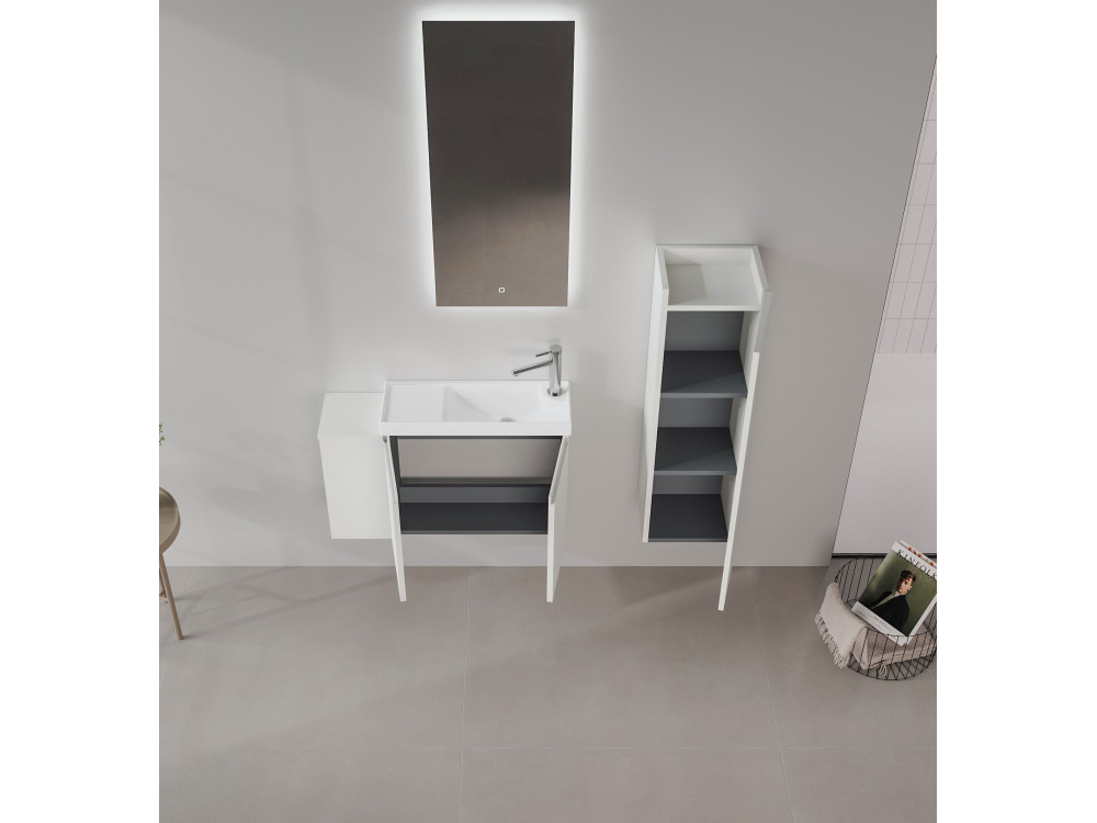 Szafka pod umywalkę „Ferla 80” – 80 x 22 x 45 cm – kolor matowy kaszmirowy